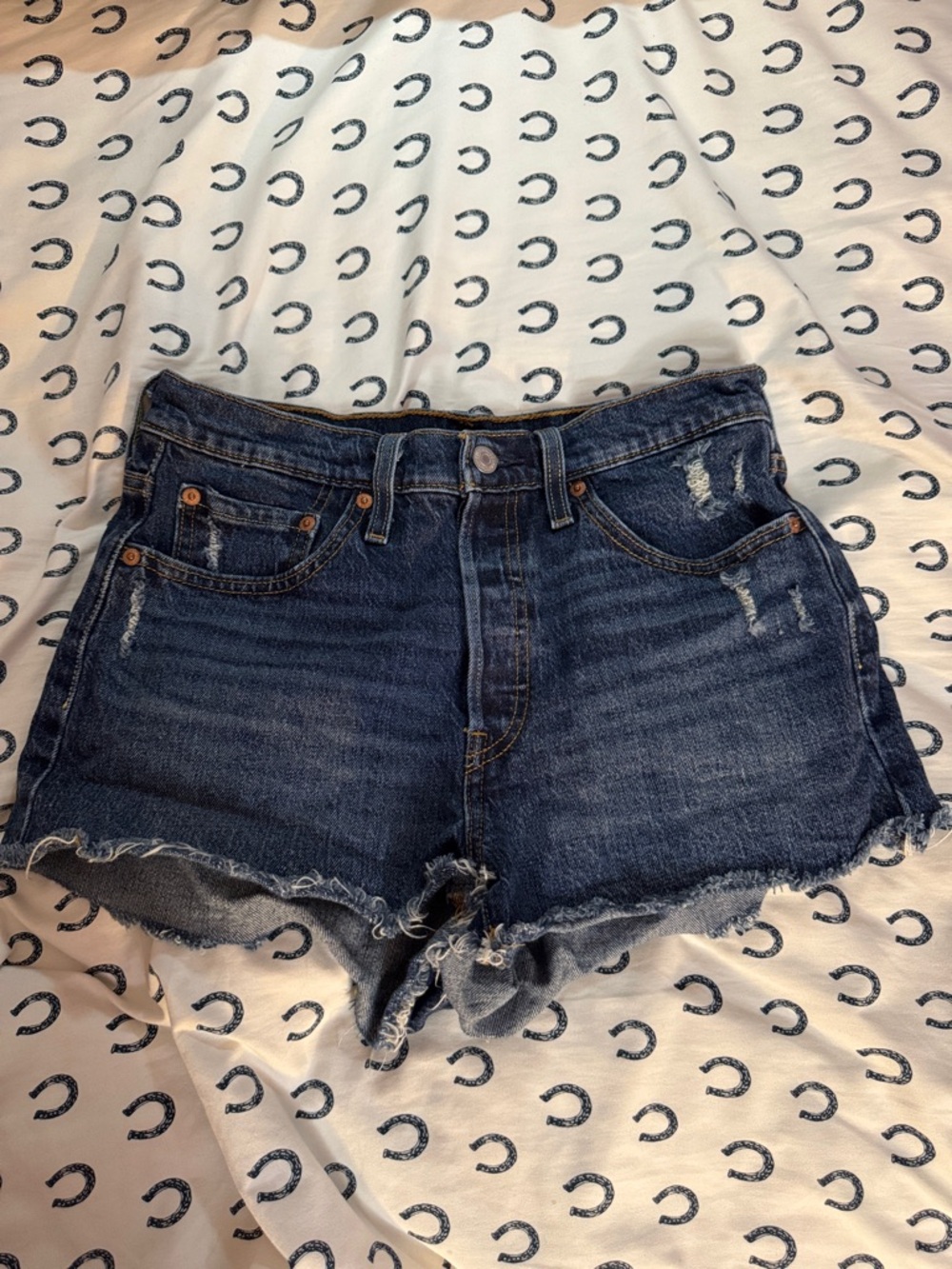 Levi's Distressed Button-fly Cutoff Denim Shorts